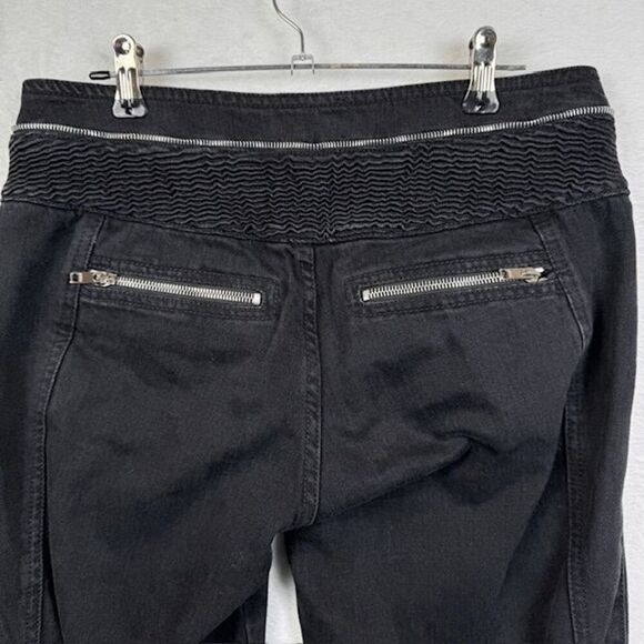 Isabel Marant Loma Cropped Jeans Moto Inspired Zippers and Textures Size 4 (36FR - Picture 6 of 16